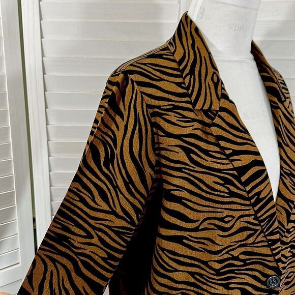 Lipslide Blazer Jacket XL Linen Blend Lightweight NWOT - Picture 4 of 11